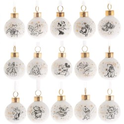 Set 15 Bolas de Navidad Ceramica Personajes Disney