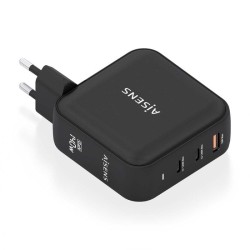 Cargador de Pared GaN Aisens ASCH-140W3P031-BK/ 2xUSB Tipo-C/ 1xUSB/ 140W