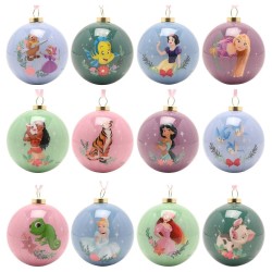 Set 12 Bolas de Navidad Princesas Disney