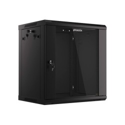 Armario rack phoenix 12u 600x450x640 auto - ensamblado 19'' hasta 60 kg negro