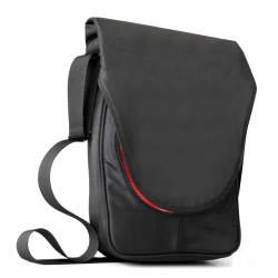 Bandolera o mochila poliester hasta 14 pulgadas negra