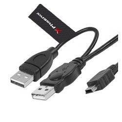 Cable 2 conectores usb 2.0 a mini usb b 5 pines 1.5 m