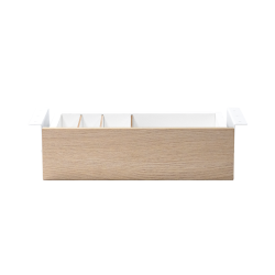 Cajon phoenix para escritorio artisan combinación blanco y madera natural