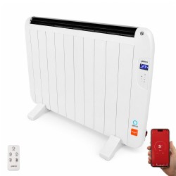 Yoevu - radiador eléctrico bajo consumo - 10 elementos - 1500 w - temporizador - programable - mando a distancia - pantalla lcd 