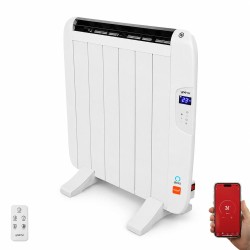 Yoevu - radiador eléctrico bajo consumo - 4 elementos - 900 w - temporizador - programable - mando a distancia - pantalla lcd - 