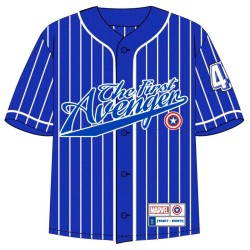 Camisa baseball Capitan America Marvel adulto