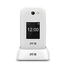 Telefono movil spc 2337n harmony 2 4g blanco tipo tapa - dual sim - 2.8 pulgadas - micro sd - bluetooth + dock