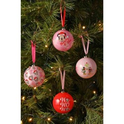 Set 4 Bolas de Navidad Mickey & Minnie Disney
