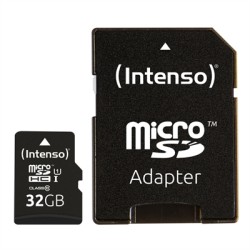 Tarjeta memoria micro sd intenso 32gb uhs - i cl10 + adaptador sd