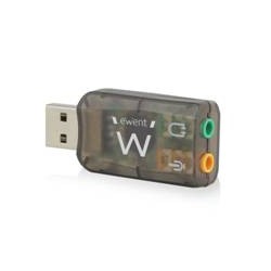 Adaptador de audio ewent sonido virtual 3d 5.1 - usb 2.0
