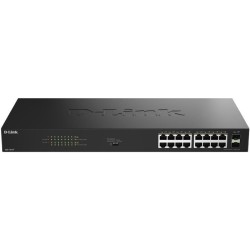Switch D-Link DGS-1018P/E 18 Puertos/ RJ-45 Gigabit 10/100/1000 PoE/ SFP