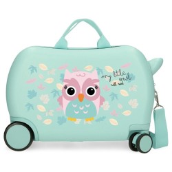 Maleta trolley ABS Happy Pets Owl Roll Road 45cm