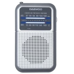 Radio Portátil Daewoo DW1008/ a Pilas/ Plata