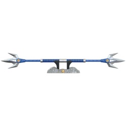 Replica hasbro escala 1:1 blue ranger lanza de poder deluxe power rangers lightning collection