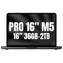 Apple Macbook Pro 16'/ M5 Max 18-Core CPU/ 36GB/ 2TB SSD/ 32-Core GPU/ Negro Espacial