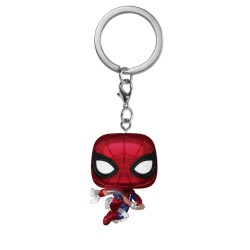 Funko pop keychain llavero: spider - man bnd - spider - man (metallic)