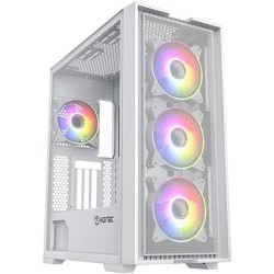 Caja ordenador gaming hiditec e - atx h2 air argb cristal templado blanco
