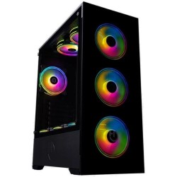 Caja ordenador gaming hiditec z20 - aura argb atx cristal templado negro