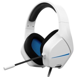 Auriculares gaming krom kopa move jack 3.5mm blanco - azul