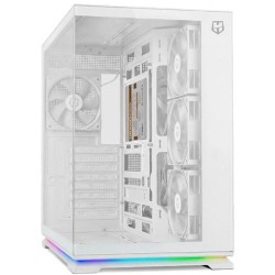 Caja ordenador gaming nox hummer galaxy atx argb cristal templado blanca
