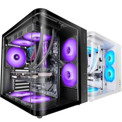 Caja ordenador mars gaming mccurv atx cristal templado negra