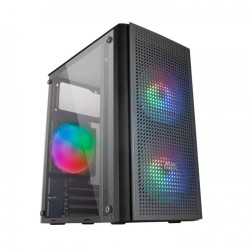 Caja ordenador mars gaming mc300 negro micro atx 1 x usb 3.0 2 x usb 2.0 3 x 120mm frgb