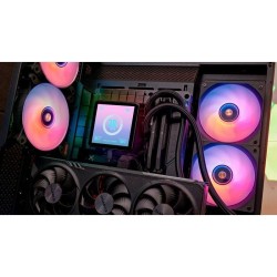 Kit refrigeracion liquida mars gaming mlvisionpro240 argb 2x 120mm negro