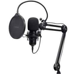 Micrófono Gaming Trust Gaming GXT 270 Emita II+ 25770/ USB/ Negro