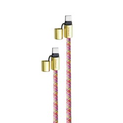 Cable usb tipo c intenso 1.65m - macho - macho - neon mix