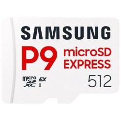 Tarjeta memoria micro sd express samsung 512gb sdxc p9 clase 10 u3 v30 a1