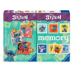 Multipack memory + 3 puzzles Stitch Disney