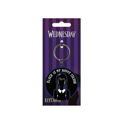 Llavero pyramid wednesday addams black is my happy color