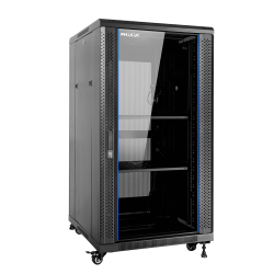 Armario rack de suelo 19 pulgadas phasak pro 27u negro 600x800 montado pho 6827