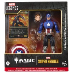 Figura hasbro marvel legends series x magic: the gathering capitan america