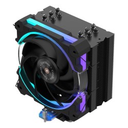 Ventilador disipador cpu gaming coolbox negro argb h6 ring