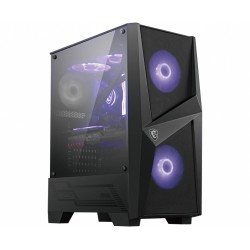 Caja ordenador gaming atx msi mag forge 100m rgb - 2x vent 120mm rgb - cristal templado - negro