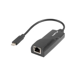 Adaptador lanberg usb tipo c 3.1 macho - ethernet rj45 hembra - 0.15m