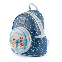 Mochila loungefly disney minnie y mickey muñecos de nieve