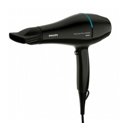 Secador de pelo philips drycare advanced pro negro - 2100w - ionizador - frio - boquilla 9mm - cable 1.8m - 6 posiciones