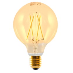 Bombilla led silver electronic filamento edison globo 3w 25w - e27 - 2.200k - 320º - 330 lm - luz extra calida - a++