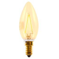 Bombilla led silver electronic filamento edison vela 3w 20w - e27 - 2.200k - 320º - 300 lm - luz extra calida - a++
