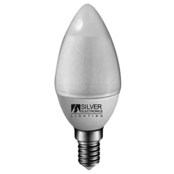 Bombilla led eco silver electronics vela 5w 35w - e14 - 4000k - 399 lm - 160º - luz natural neutra - a+