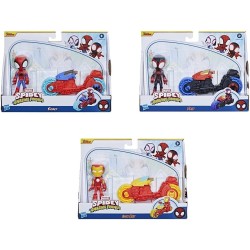 Vehiculo + figura Spidey Marvel 10cm surtido