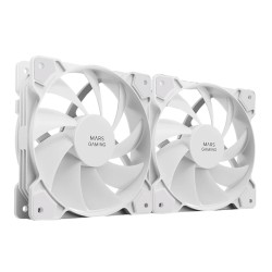 Ventilador caja mars gaming mfprox2 2 x 120mm blanco