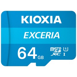 Tarjeta memoria micro sd kioxia 64gb exceria uhs - i c10 r100 con adaptador