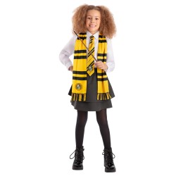 Set varita + corbata + bufanda Hufflepuff