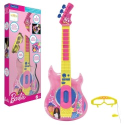 Guitarra electronica luminosa con microfono Barbie