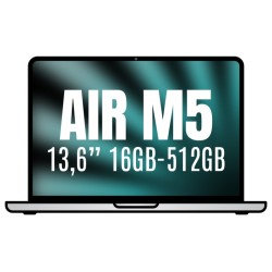 Apple Macbook Air 13,6'/ M5 10-Core CPU/ 16GB/ 512GB SSD/ 8-Core GPU/ Plata