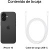 Telefono movil smartphone apple iphone 16 5g - 256gb - 6.1 pulgadas negro Reacondicionado ab