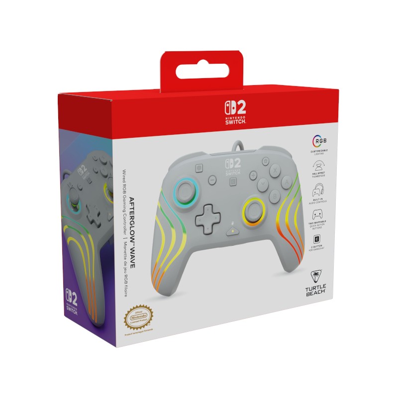 Turtle Beach Afterglow Wave Wired Rgb Gaming Controller Grey (Gris) (Switch/Oled)